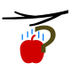 falling apple with question mark