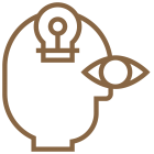 head with external eye and internal lamp